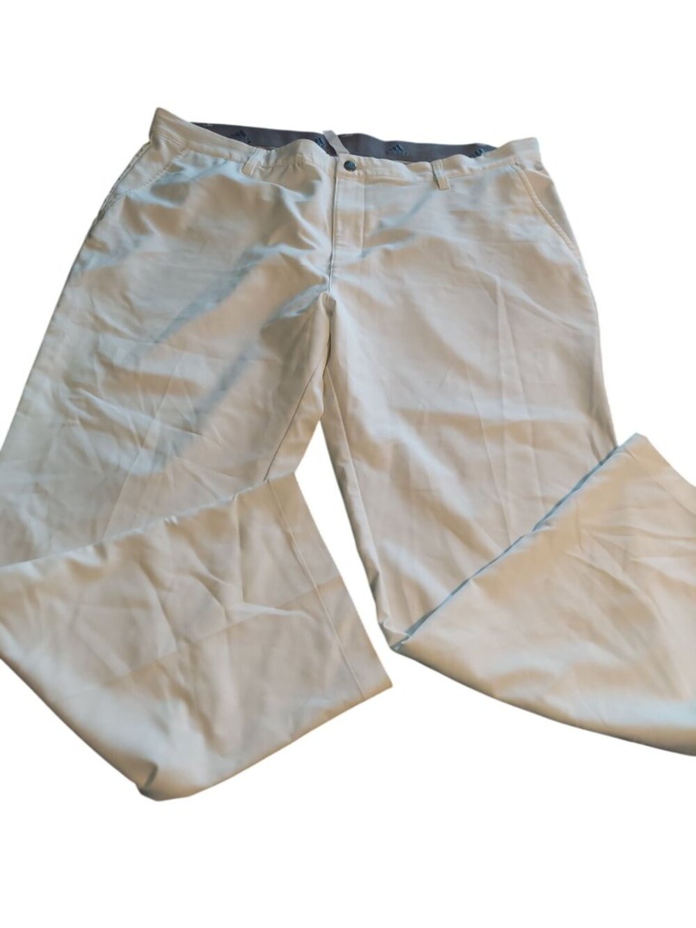 Adidas Mens White Golf Pants Size 42x30 Stretch Flat Front Lightweight 1495